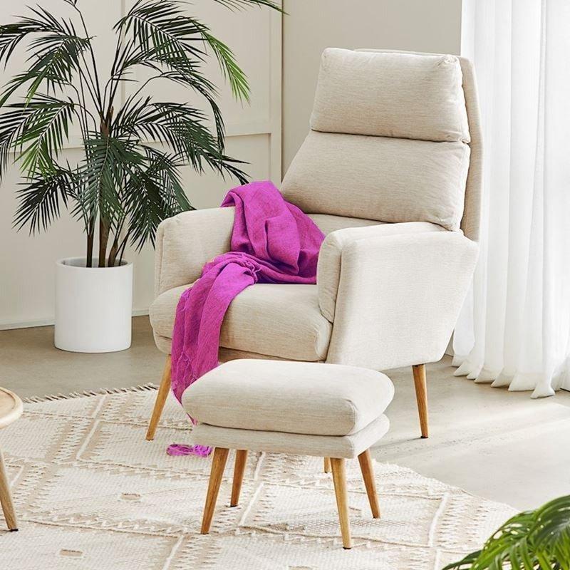 A quiet chair in Sarah Buckle&rsquo;s therapy room